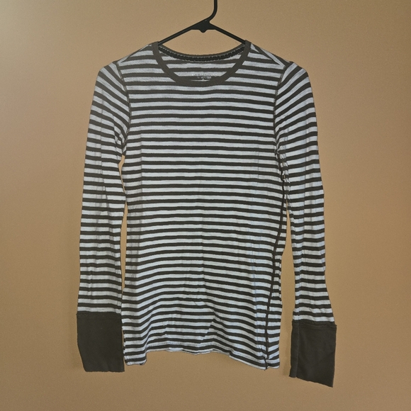 American Eagle Brown / White Stripe Shirt, M (runs small) - Picture 1 of 2